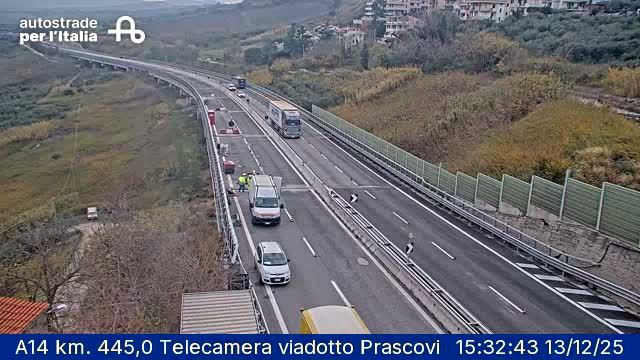 Vasto: Sant'Antonio Abate: A14 km. 445,0 Telecamera viadotto Prascovia
