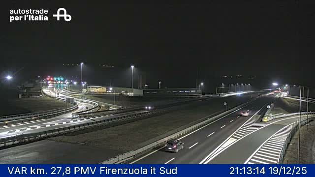 Barberino di Mugello: VAR km. 27,8 PMV Firenzuola it Sud