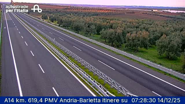 Andria: A14 km. 619,4 PMV - Barletta itinere sud