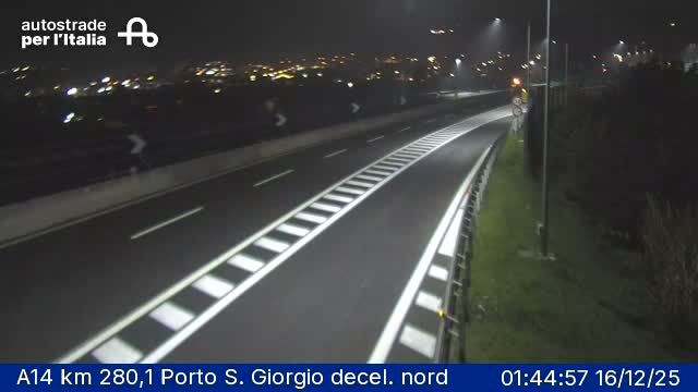 Fermo: A14 km 280,1 Porto S. Giorgio decel. nord