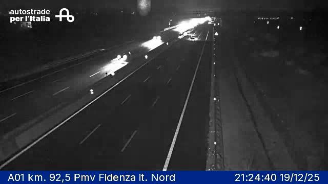 Fontanellato: A01 km. 92,5 Pmv Fidenza it. Nord