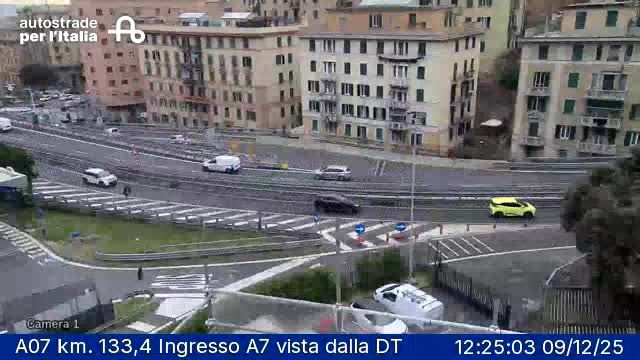 Genoa: Centro Ovest: A07 km. 133,4 Ingresso A7 vista dalla DT