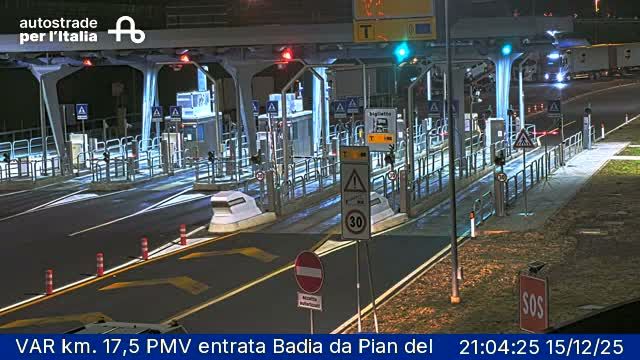 Castiglione dei Pepoli: VAR km. 17,5 PMV entrata Badia da Pian del Voglio