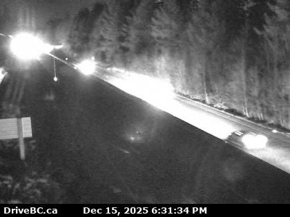 Lantzville › South: Highway 19 near McKercher Road in - looking southbound