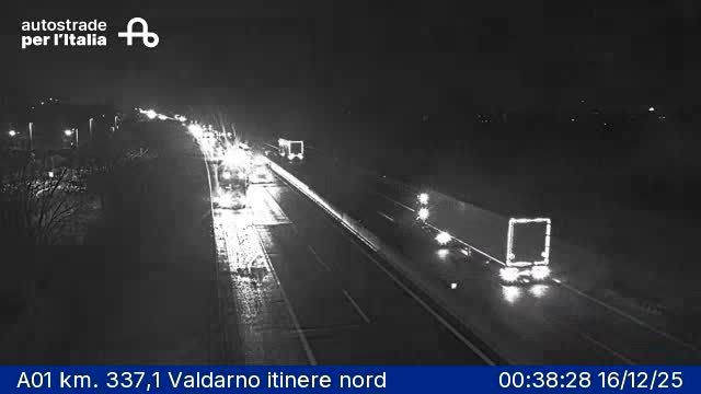 Terranuova Bracciolini: A01 km. 337,1 Valdarno itinere nord
