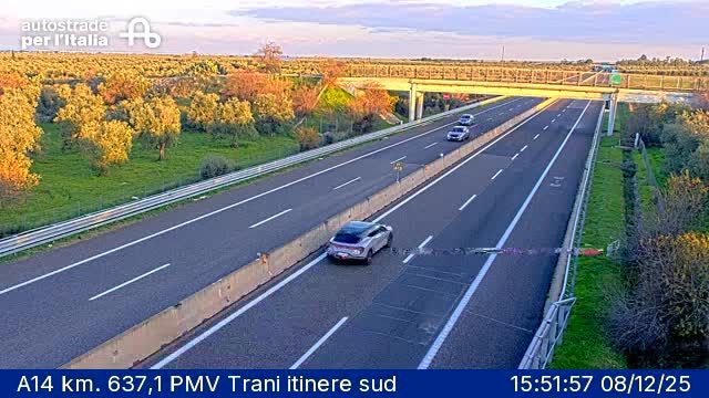 Trani: A14 km. 637,1 PMV - itinere sud