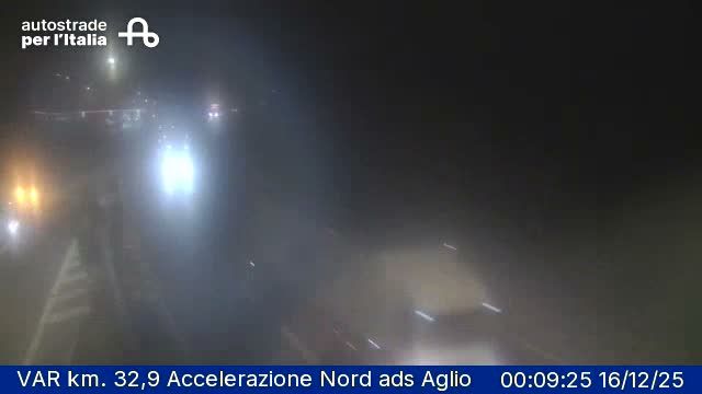 Barberino di Mugello: VAR km. 32,9 Accelerazione Nord ads Aglio