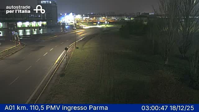 Parma: San Martino: A01 km. 110,5 PMV ingresso Parma