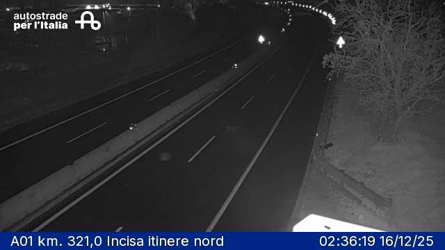 Reggello: A01 km. 321,0 Incisa itinere nord