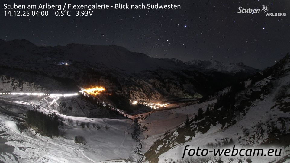 Stuben: am Arlberg - Flexengalerie - Blick nach Südwesten