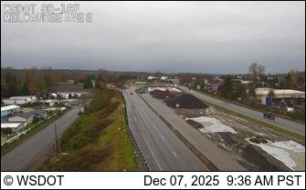 Puyallup: SR 167 at MP 5.5: Milwaukee Ave