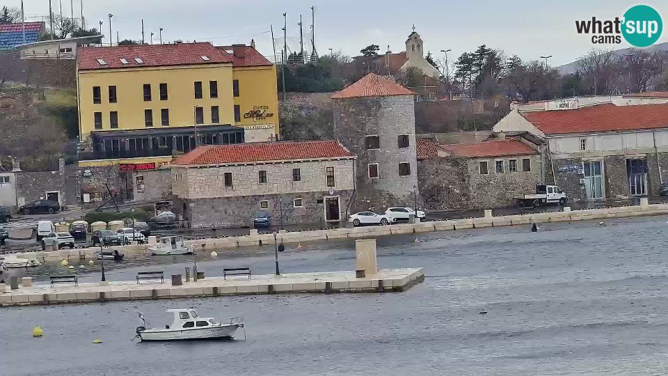 Senj: Webcam - Panoramic view of - riva