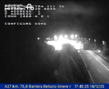 Ponte nelle Alpi: A27 km. 75,8 Barriera Belluno itinere nord