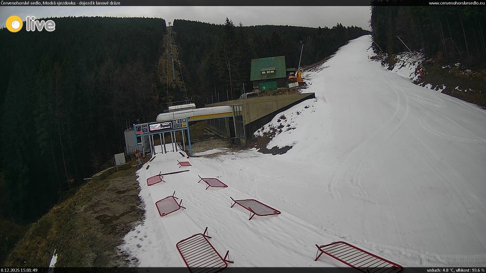 Loucna nad Desnou: Kouty nad Desnou: Červenohorské sedlo - Modrá sjezdovka - dojezd k lanové dráze