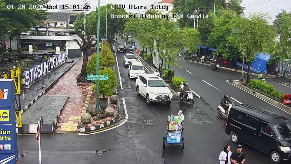 Yogyakarta: Yogyakarta Station Monument - PJL Geser - Jalan Kleringan - Jalan Pangeran Mangkubumi - Jalan Poncodirjan