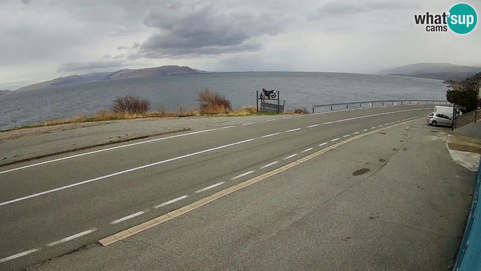 Zrnovnica: Adriatic highway D8 near SENJ - view to KRK island