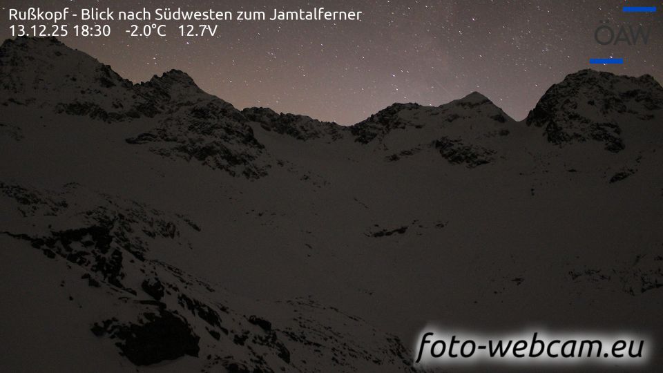 Gemeinde Galtur: Rußkopf - Blick nach Südwesten zum Jamtalferner