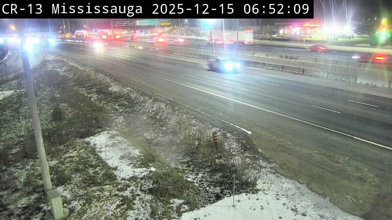 Niagara Falls: QEW at Welland River Bridge, Looking Down