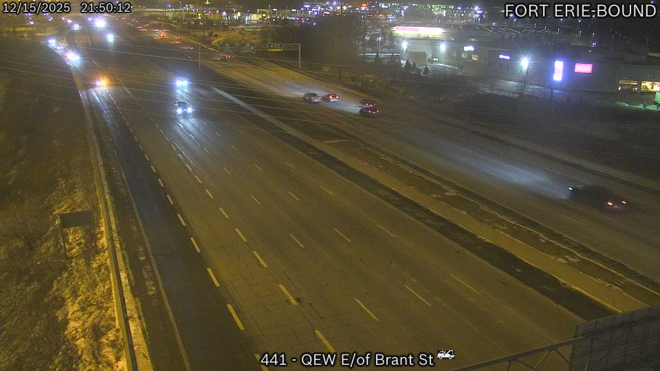 Burlington: QEW East of Brant Street