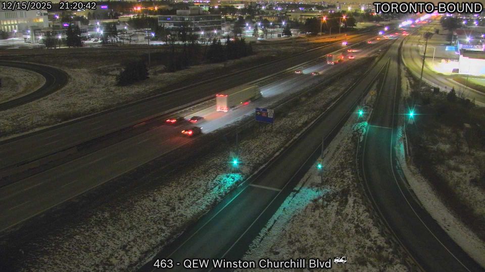 Oakville: QEW near Winston Churchill Boulevard