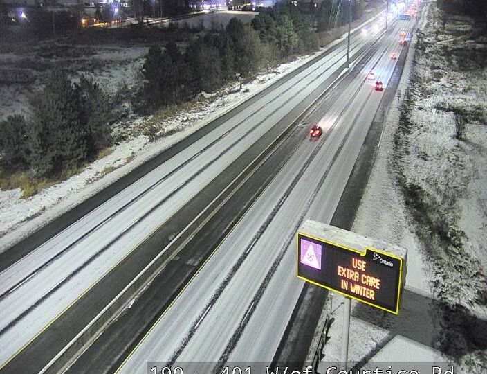 Clarington: Highway 401 West of Courtice Road