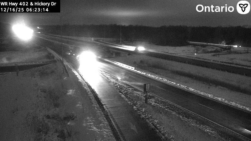 Adelaide Metcalfe › East: Highway 402 at Hickory Drive, Looking East