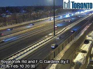 Etobicoke: Gardiner Expressway near Royal York Road