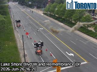 Old Toronto: Fort York: Lake Shore Boulevard near Remembrance Drive