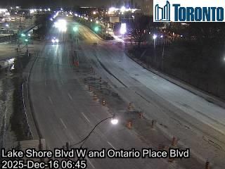 Old Toronto: Lake Shore Boulevard near Ontario Place Boulevard