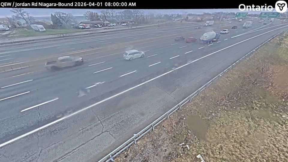 Lincoln: QEW at Jordan Road, Fort Erie Bound