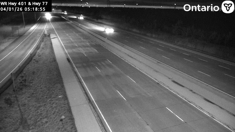 Lakeshore › East: Highway 401 at Highway 77, Looking East