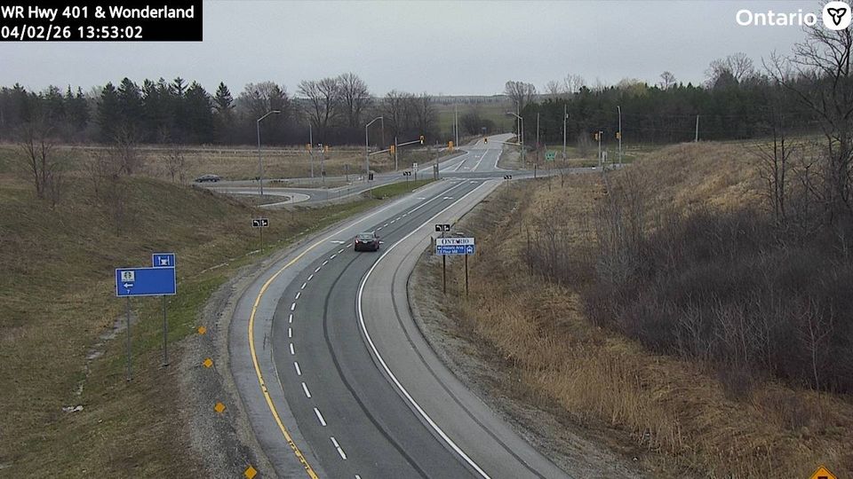 Westminster › North: Highway 401 at Wonderland Road, Looking North