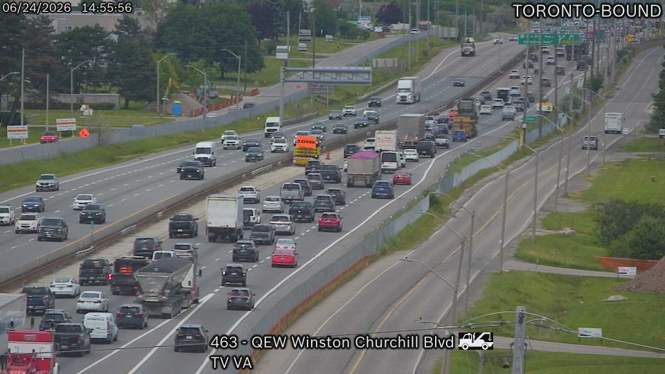 Oakville: QEW near Winston Churchill Boulevard