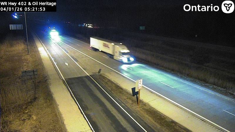 Plympton-Wyoming › West: Highway 402 at Oil Heritage Road, Looking West
