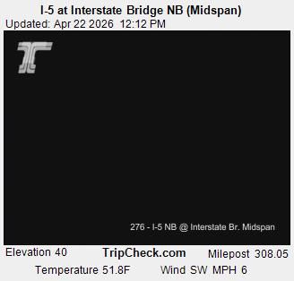 Portland: Bridgeton: I-5 at Interstate Bridge NB (Midspan)