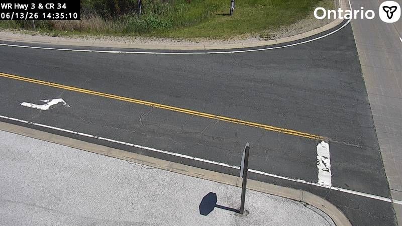 Tecumseh: Highway 3 at County Road 34, Looking Down