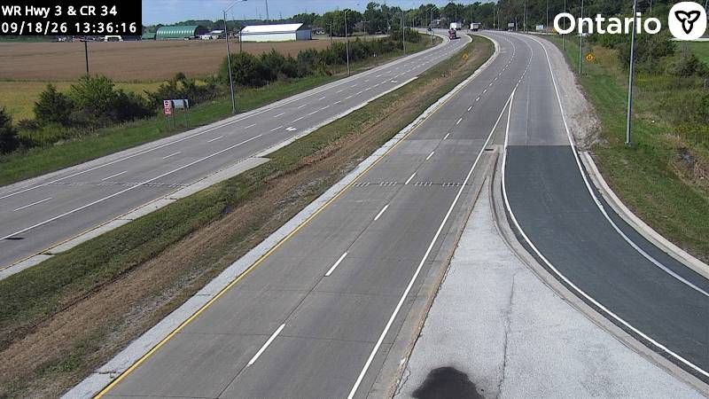 Tecumseh › West: Highway 3 at County Road 34, Looking West