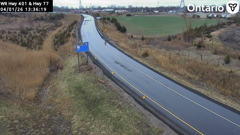 Lakeshore › East: Highway 401 at Highway 77, Looking East