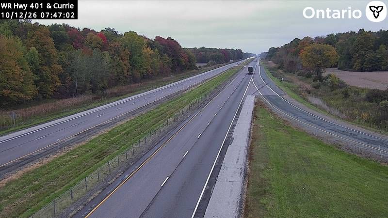 Dutton › East: Highway 401 at Currie Road, Looking East