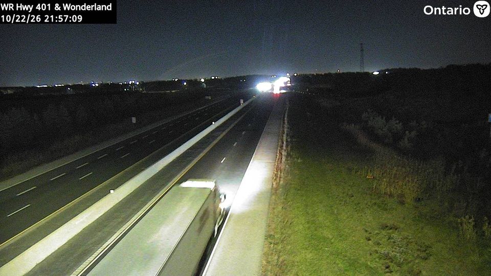 Westminster › West: Highway 401 at Wonderland Road, Looking West