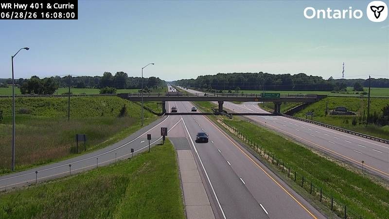 Dutton › West: Highway 401 at Currie Road, Looking West
