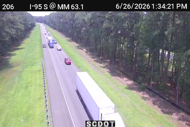 Walterboro: I-95 S @ MM 63.2