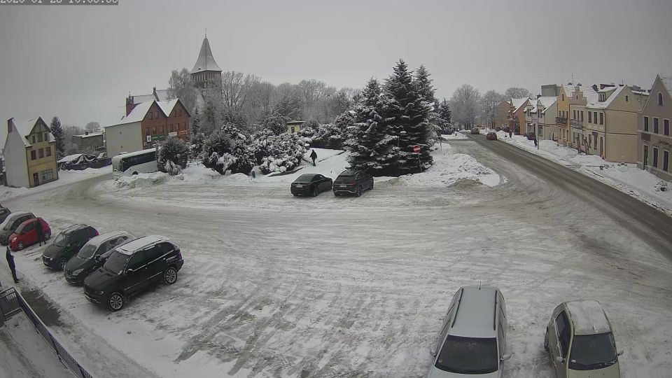 Zalewo: Fontanna na Rynku na żywo