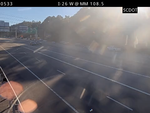 West Columbia: I-26 W @ MM 108.5