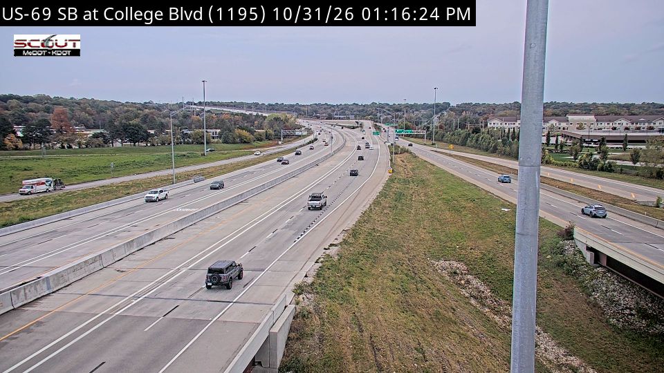 Overland Park: US-69 SB at College Blvd