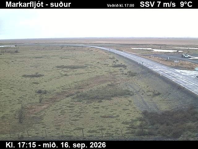 Hvolsvollur: Markarfljót (Bakkafjöruvegamót)