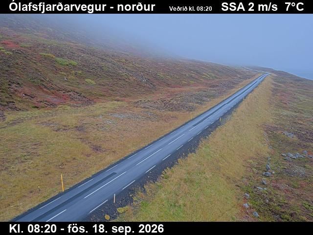 Olafsfjorur: Ólafsfjarðarvegur við Sauðanes