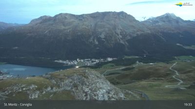 Sankt Moritz › South-east: Corviglia - St Moritz - Lake Saint Moritz