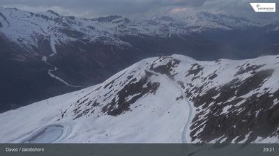 Davos: Platz - Jakobshorn, Blick Brämabüel
