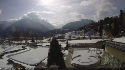 Kotschachdorf: Kötschach Mauthen - Kärnten - Webcam 1 - Aquarena - Blick auf die Karnischen Alpen